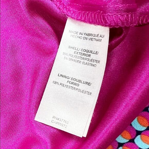 Laundry by Shelli Segal Pink Mod Geometric Shift Dress Size Medium - Picture 8 of 8